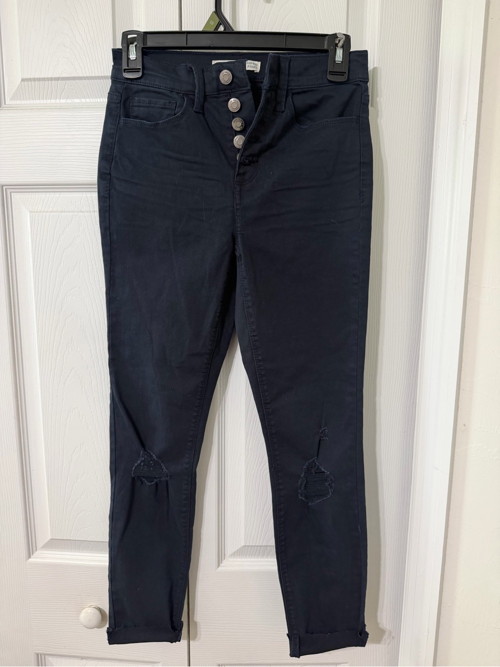 Mudd Women's Black Skinny Jeans with Button-Fly